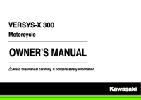 Kawasaki Versys-X 300 - Owners Manual 2019 EN
